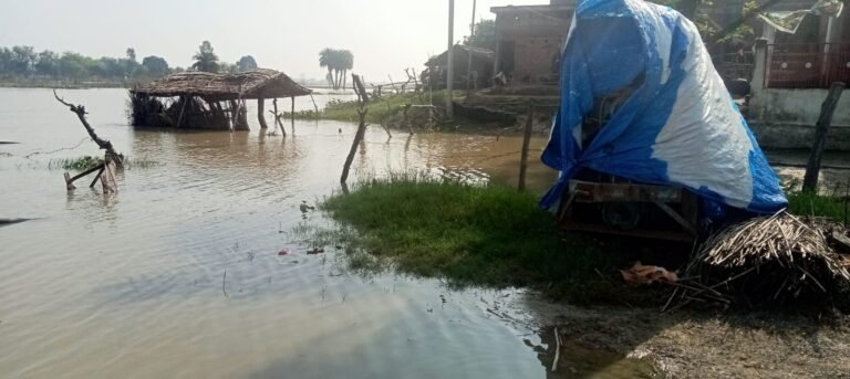 कन्नौज लगातार बारिश से निवादा गांव में बाढ़ जैसे हालात गंगा का जलस्तर बढ़ने से गांव तक पहुंचा पानी ग्रामीणों में बढ़ी चिंता